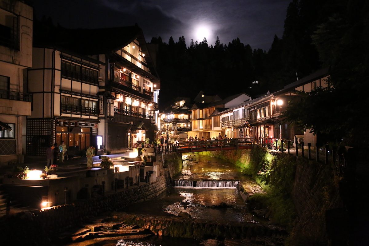 銀山温泉の夜景